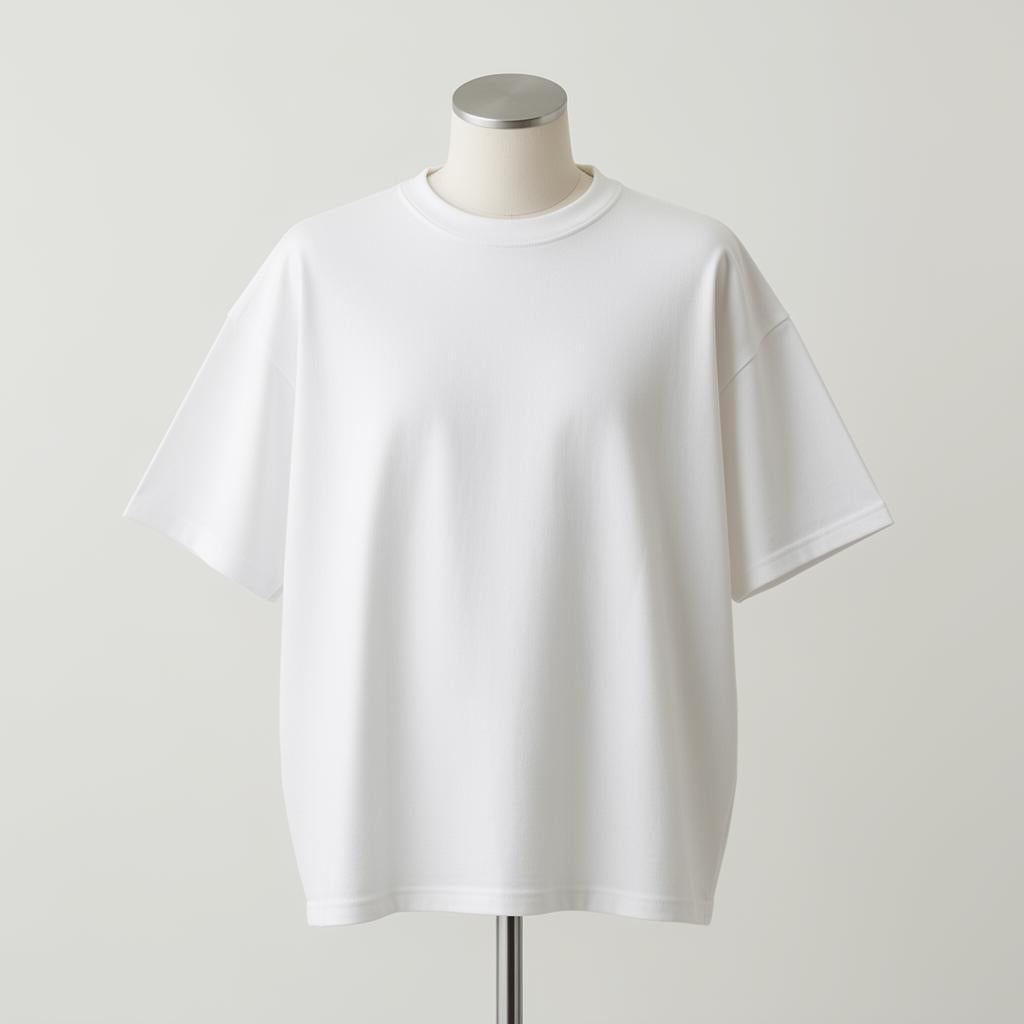 Boxy heavyweight cotton tee in white